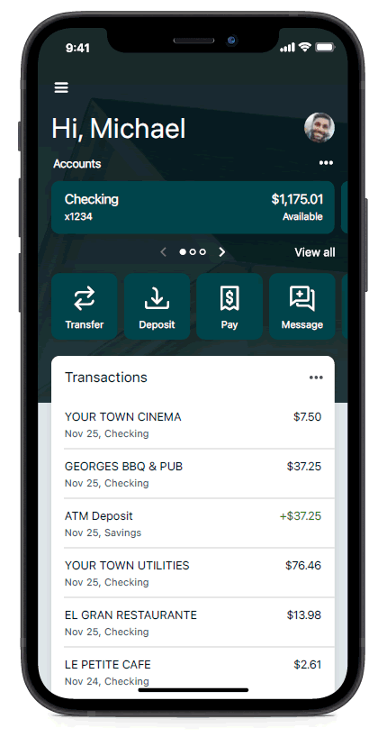 New Online Banking Mobile App Screenshot